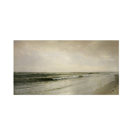 William Richards 'Quiet Seascape 1883' Canvas Art,24x47